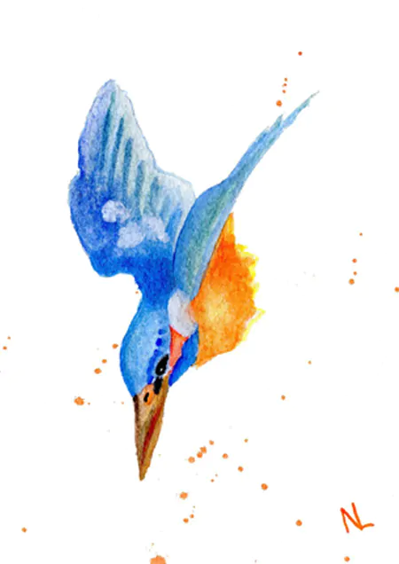 Kingfisher - Unframed Portrait