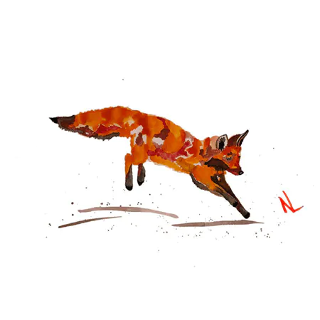 Running Fox - Unframed