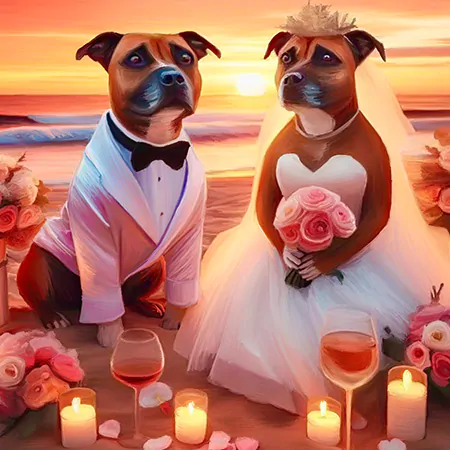 Wedding Dog - Unframed Square